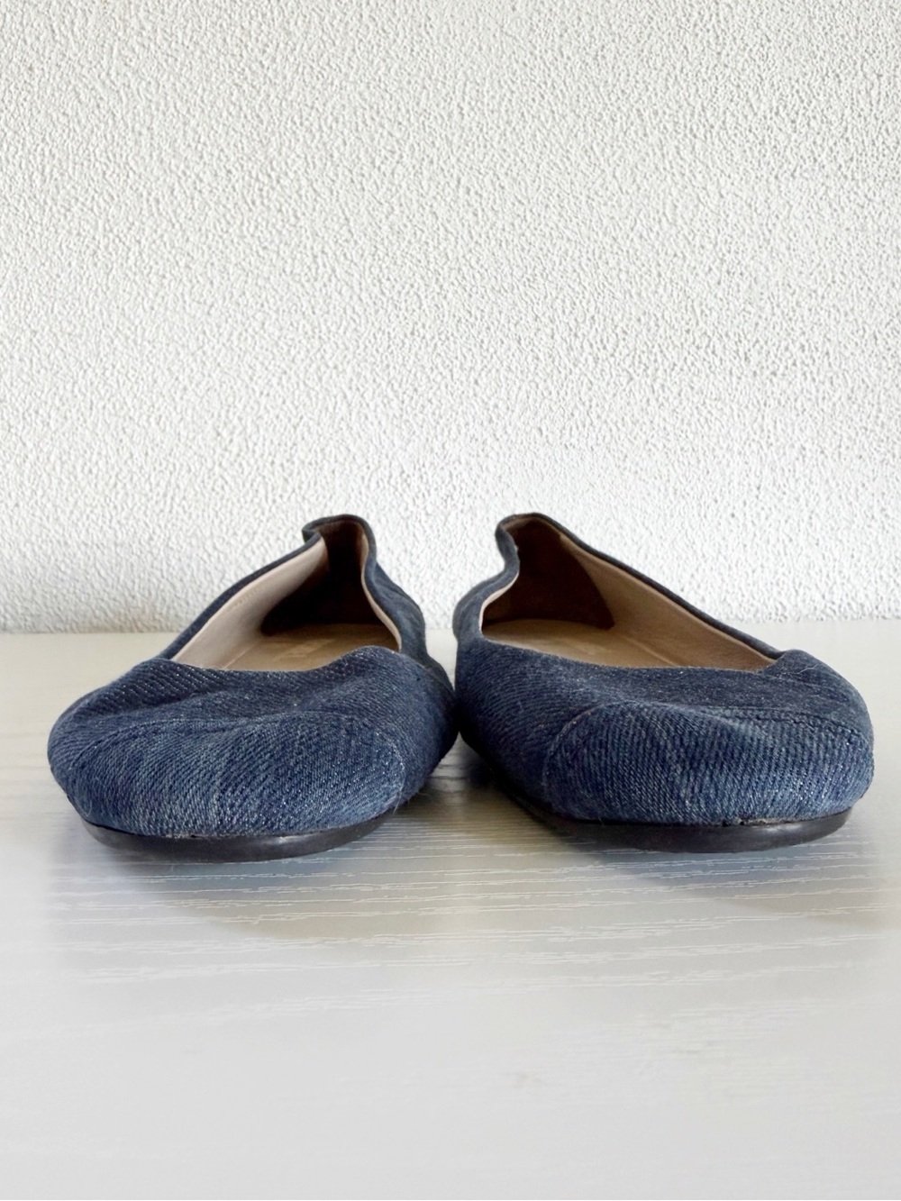 Chanel Blue Denim Cap Toe Ballet Flats Embroidered CC Logo EU 37 US 7 - Picture 3 of 12